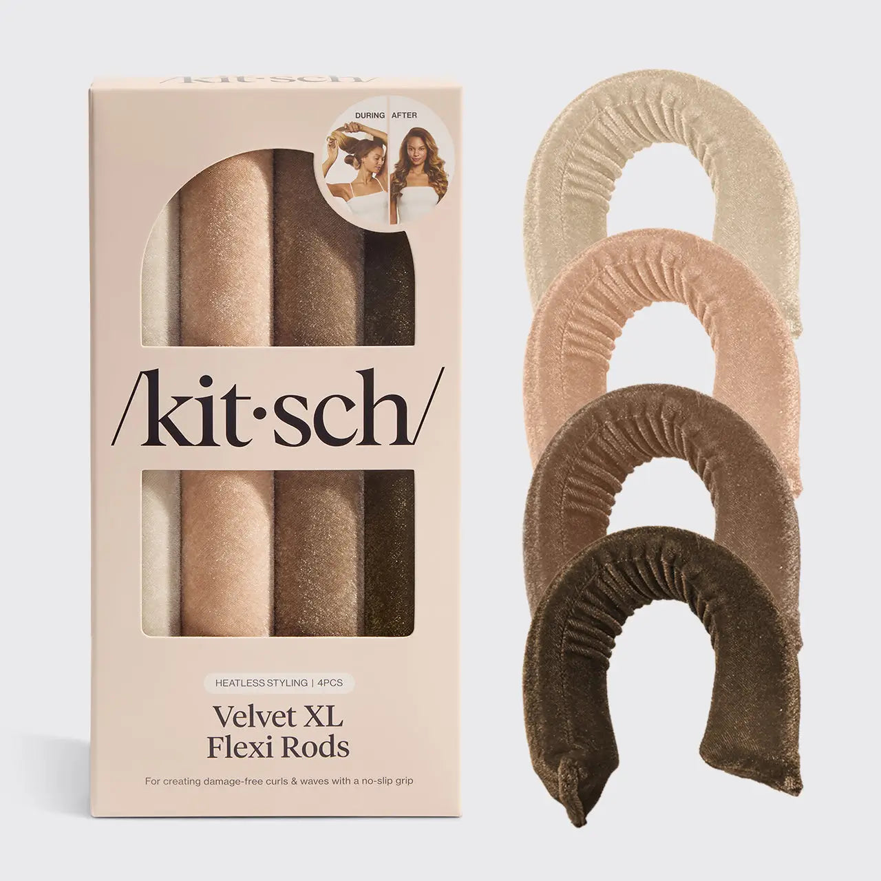 Kitsch: Velvet Xl Flexi Rods 4pc Set - Eucalyptus