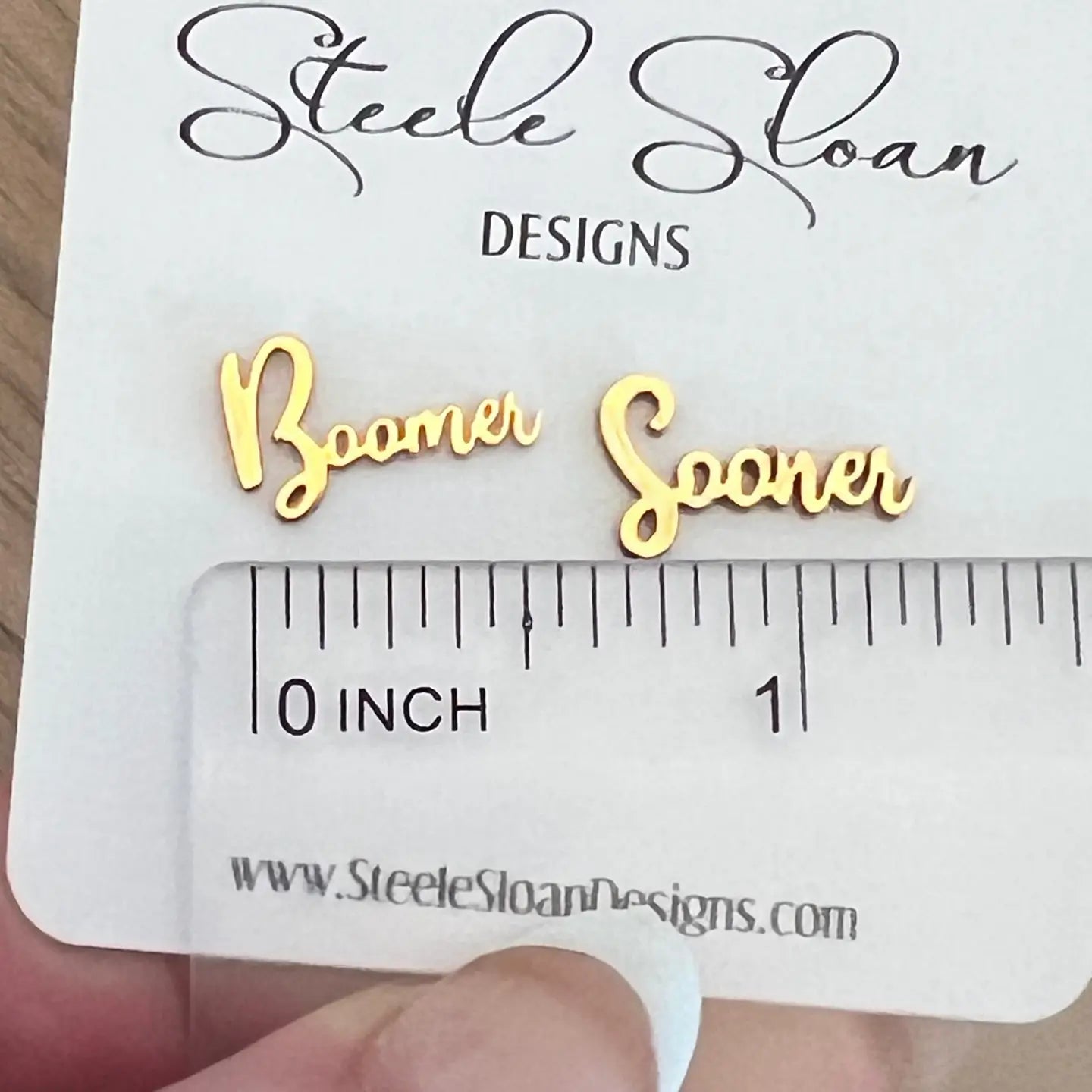 Steele Sloan: Oklahoma Boomer Sooner Gameday Earrings