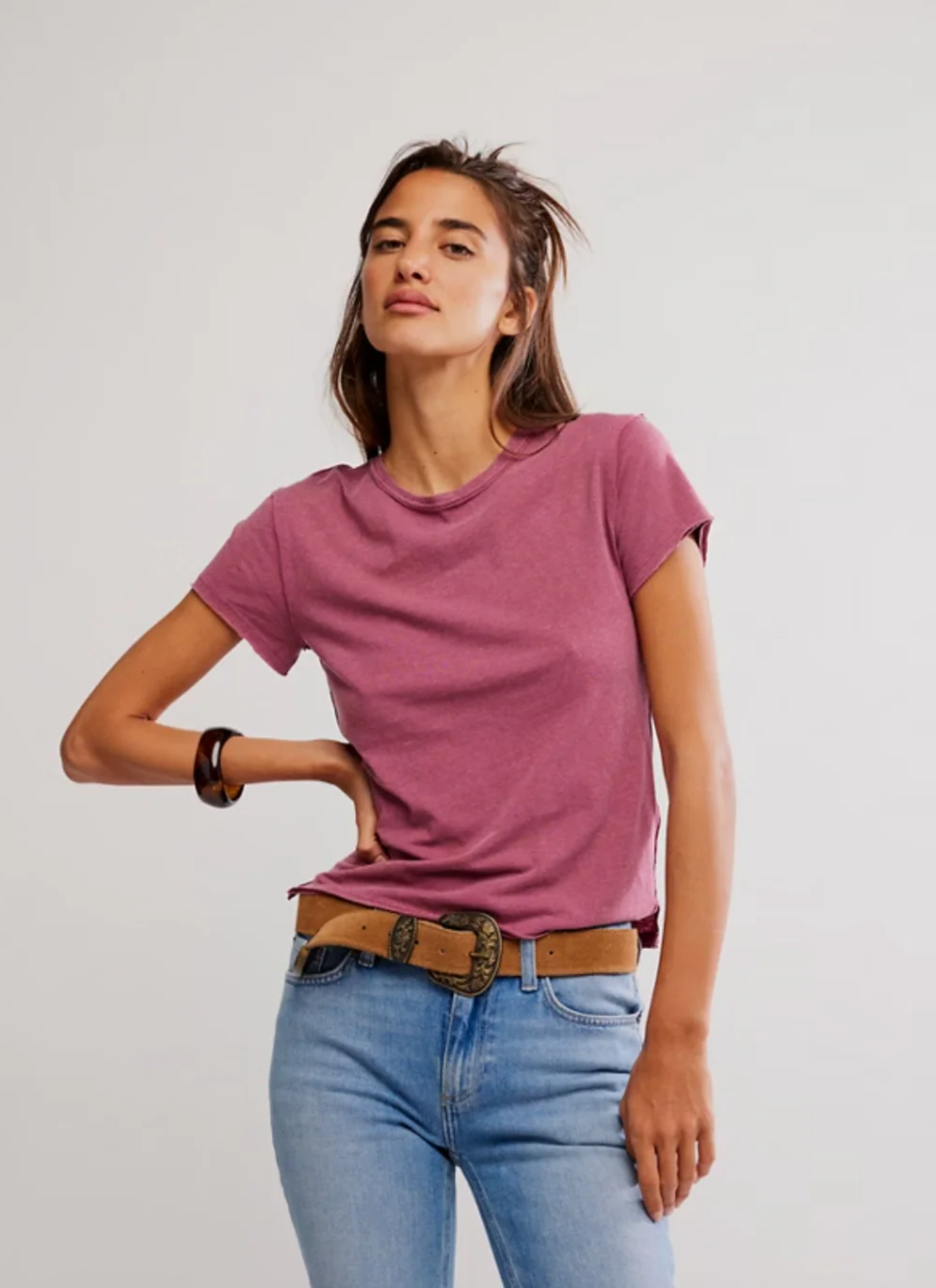 Free People Nova Tee-Crushed Berry main image 1