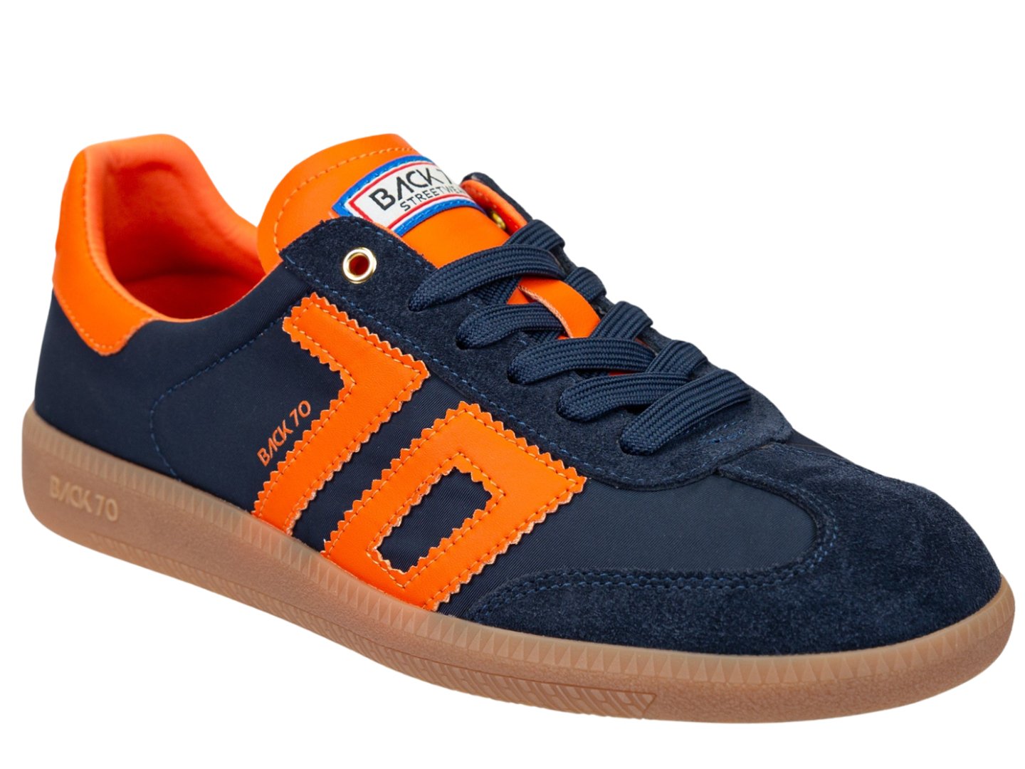 BACK 70 - GHOST in NAVY ORANGE Sneakers - J. Cole Shoes