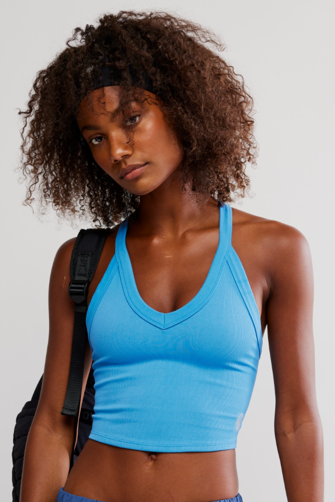 Free People Movement: All Clear V-Neck Cami in Denim Blue - J