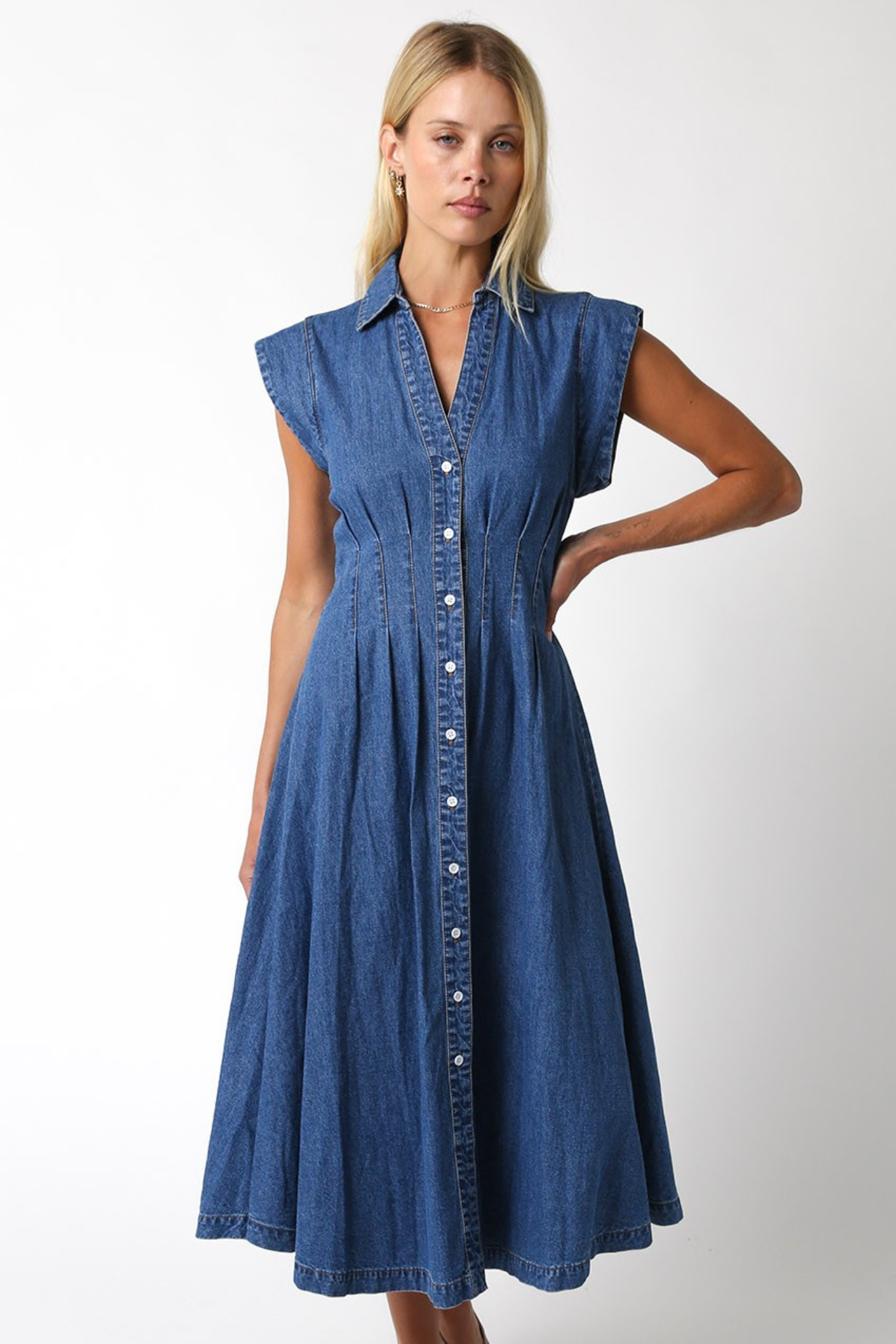 Olivaceous: Blair Denim Dress – J. Cole Shoes