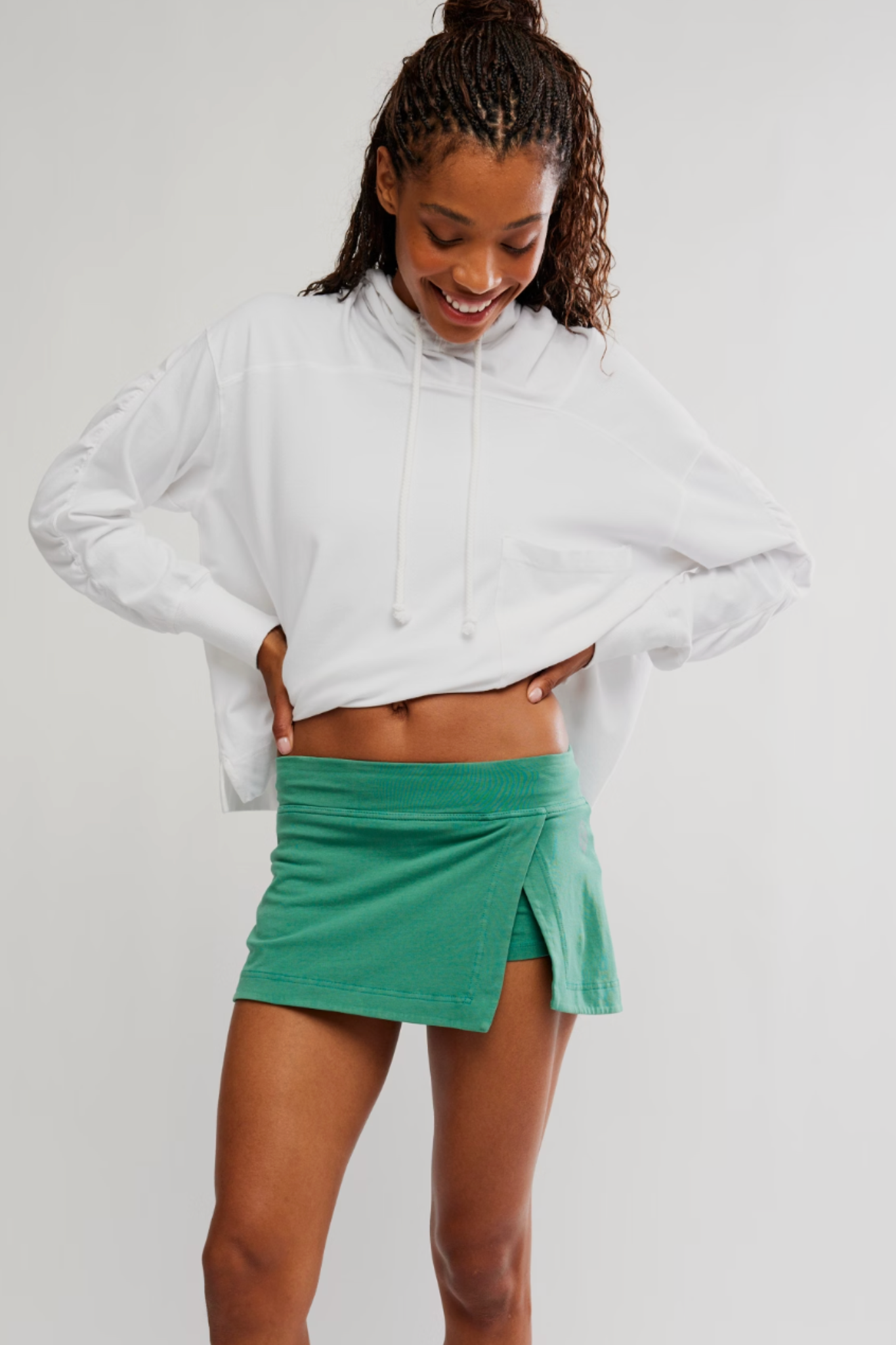 FP Movement Hot Shot Mini Skort - Women's Green Glow, XS FP Movement Hot Shot Mini Skort - Women's Green Glow, XS
