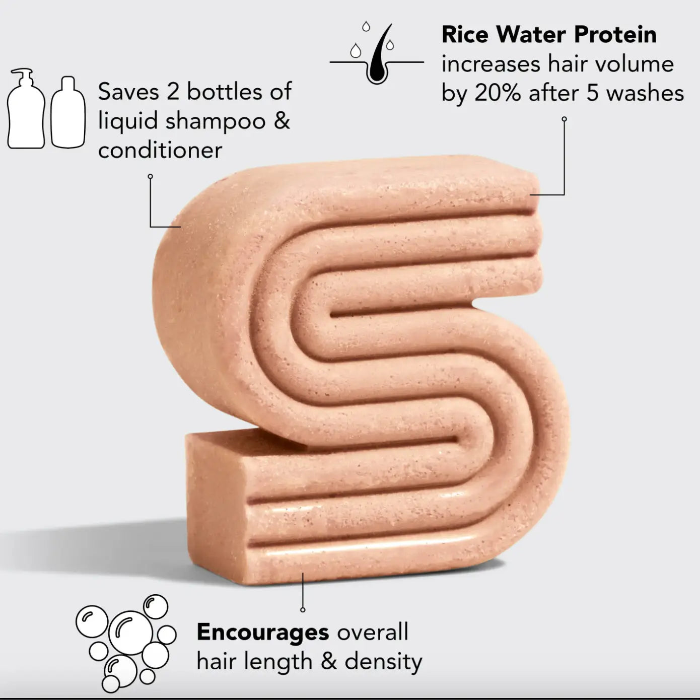 Kitsch: Rice Water Protein Shampoo Bar For Hair Growth