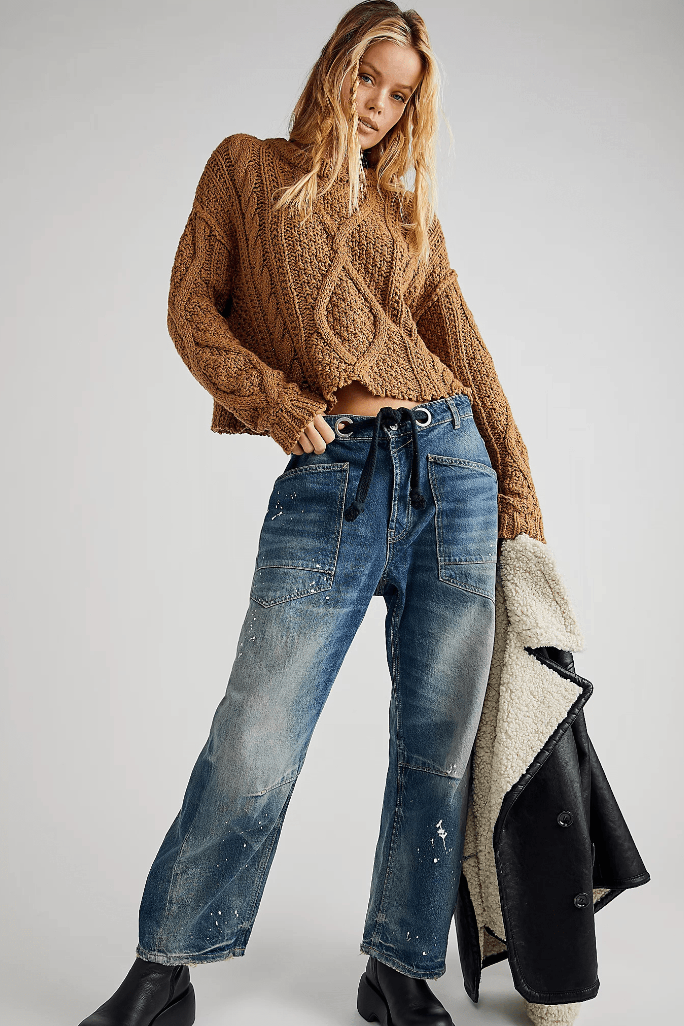 (取寄) フリーピープル レディース モキシー ロウ スラング プル-オン バレル Free People women Moxie Low Slung Pull-On Barrel Truest Blue Free People: Moxie Low Slung Pull On Barrel Jean - J. Cole Shoes