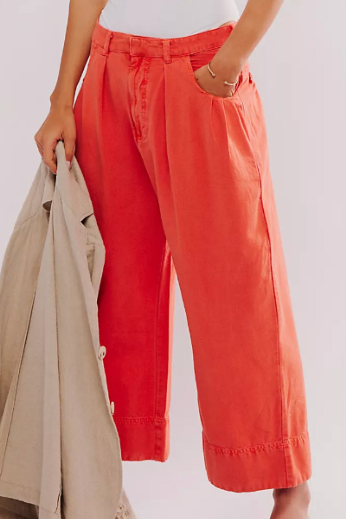 Free People: Sweet Talk Chino in Red Mango - J. Cole Shoes