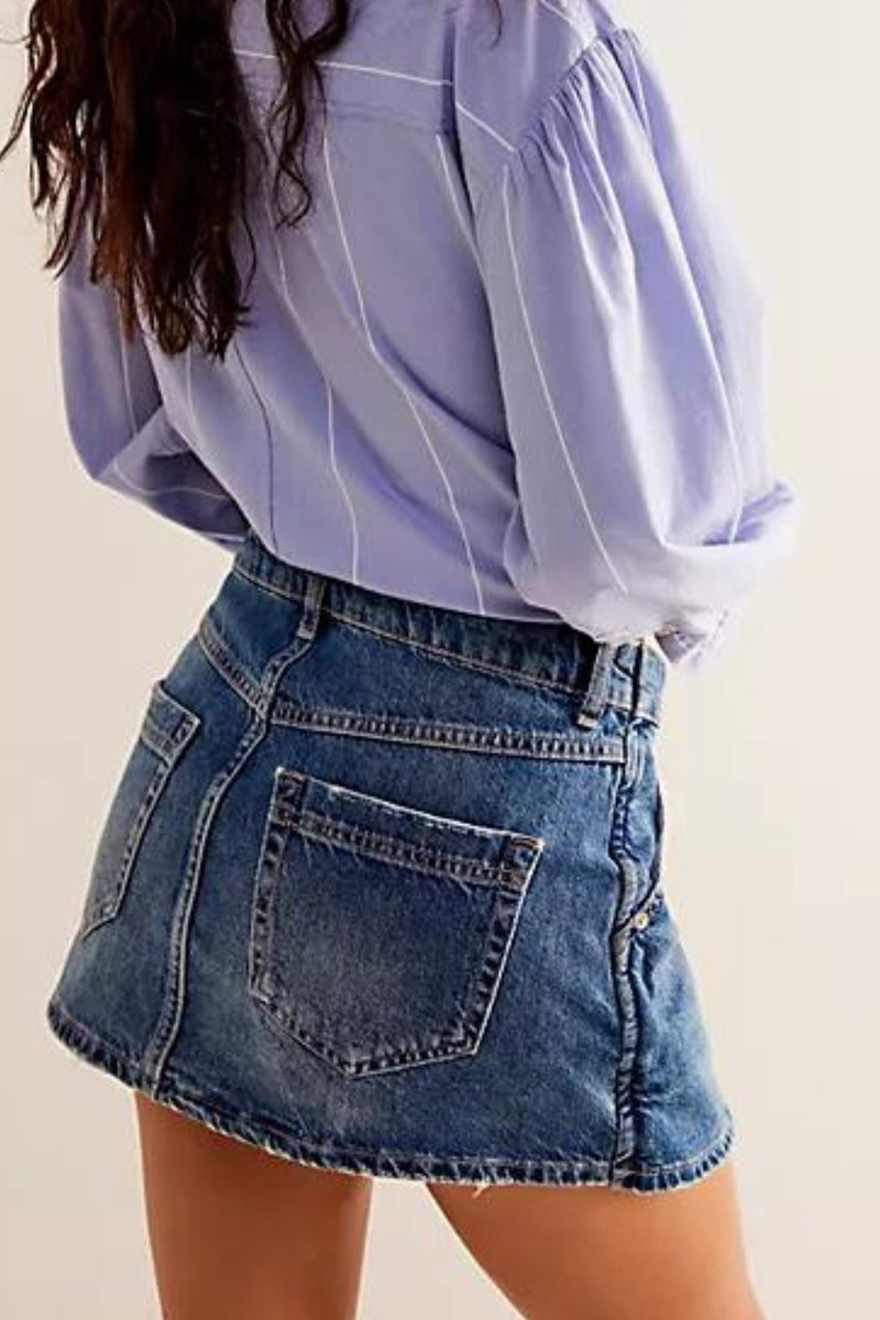 Free People Wynne Denim Skirt