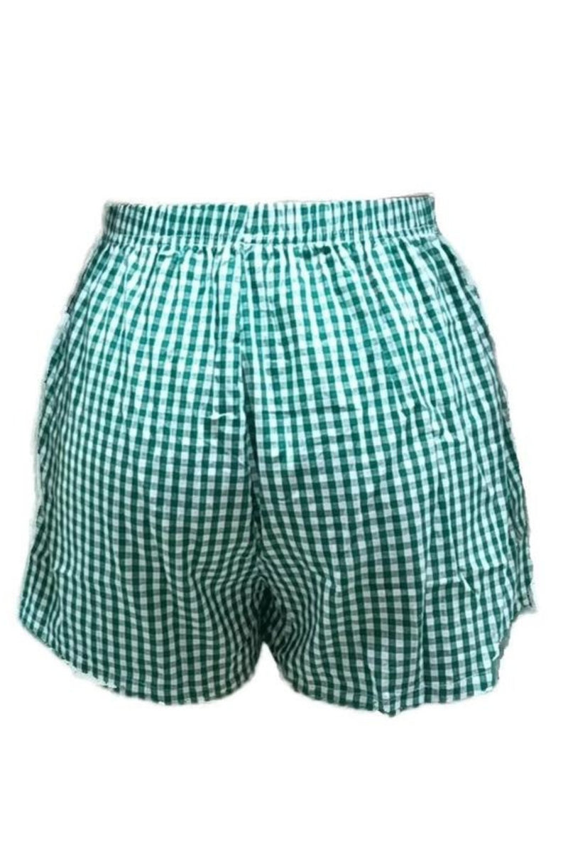 The Buckley Gingham Shorts Set in Green