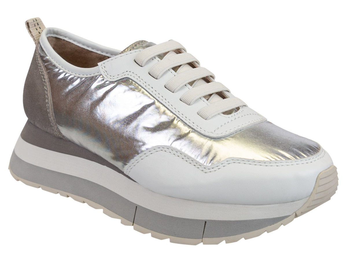 Kinetic Platform Sneakers in Silver