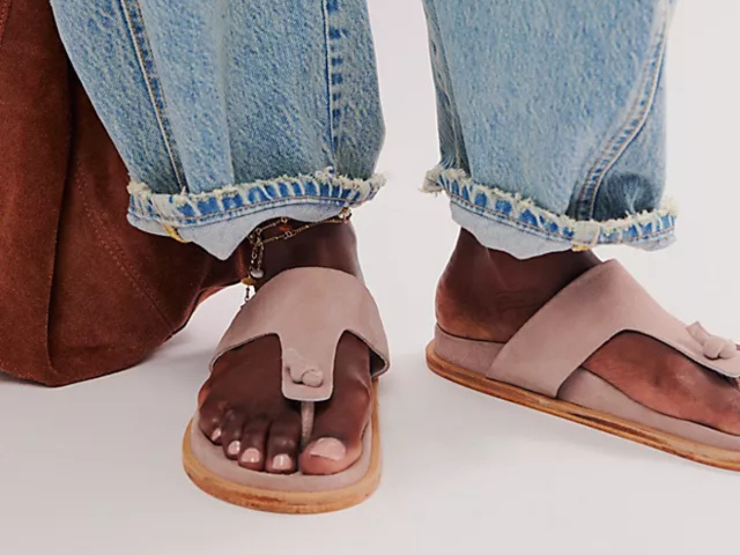 Free People: Mika Footbed Sandal in Orchid Ice Suede Cole Shoes