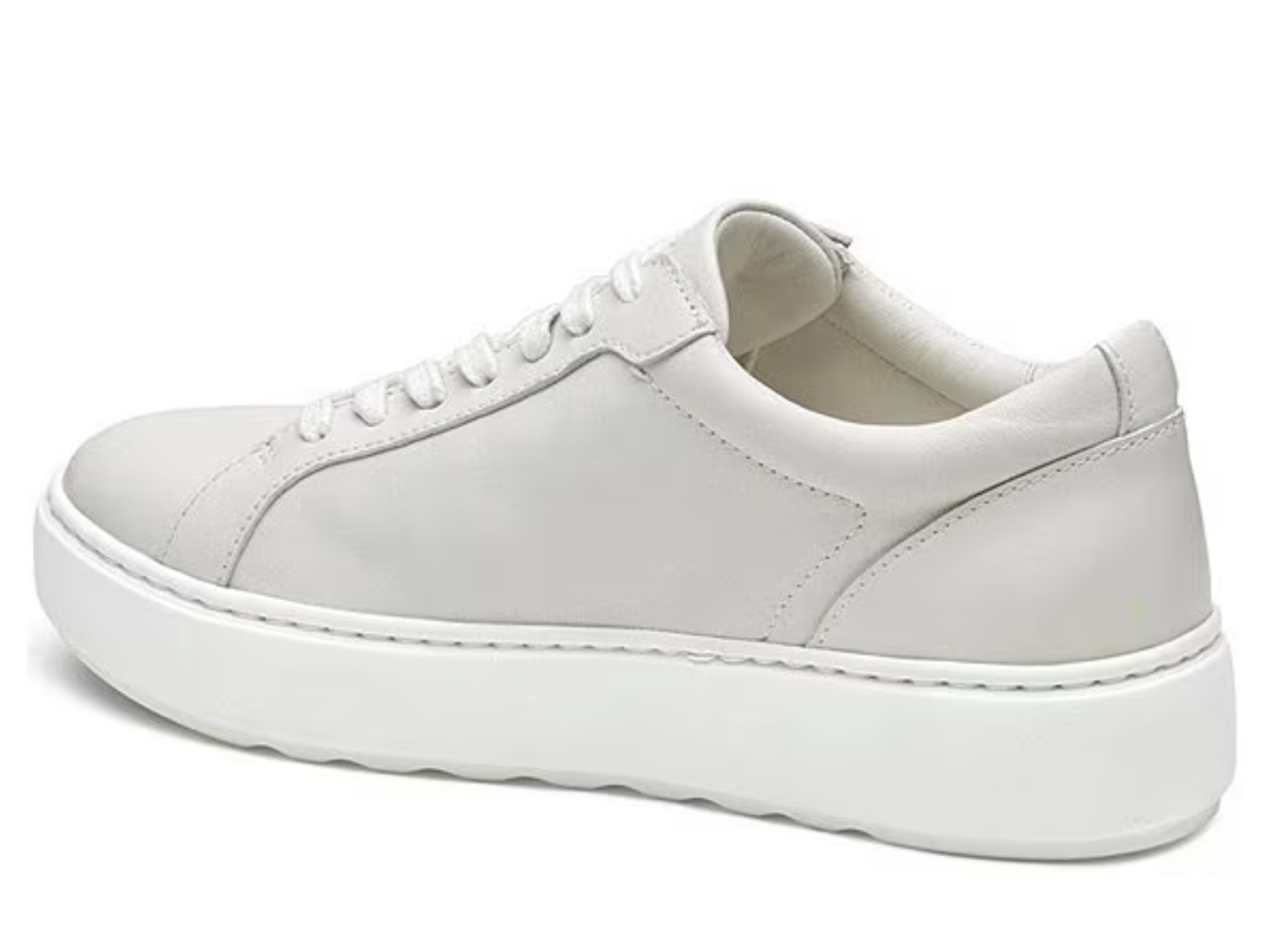 Johnston & Murphy: Cammie Lace-Up in White Tumbled