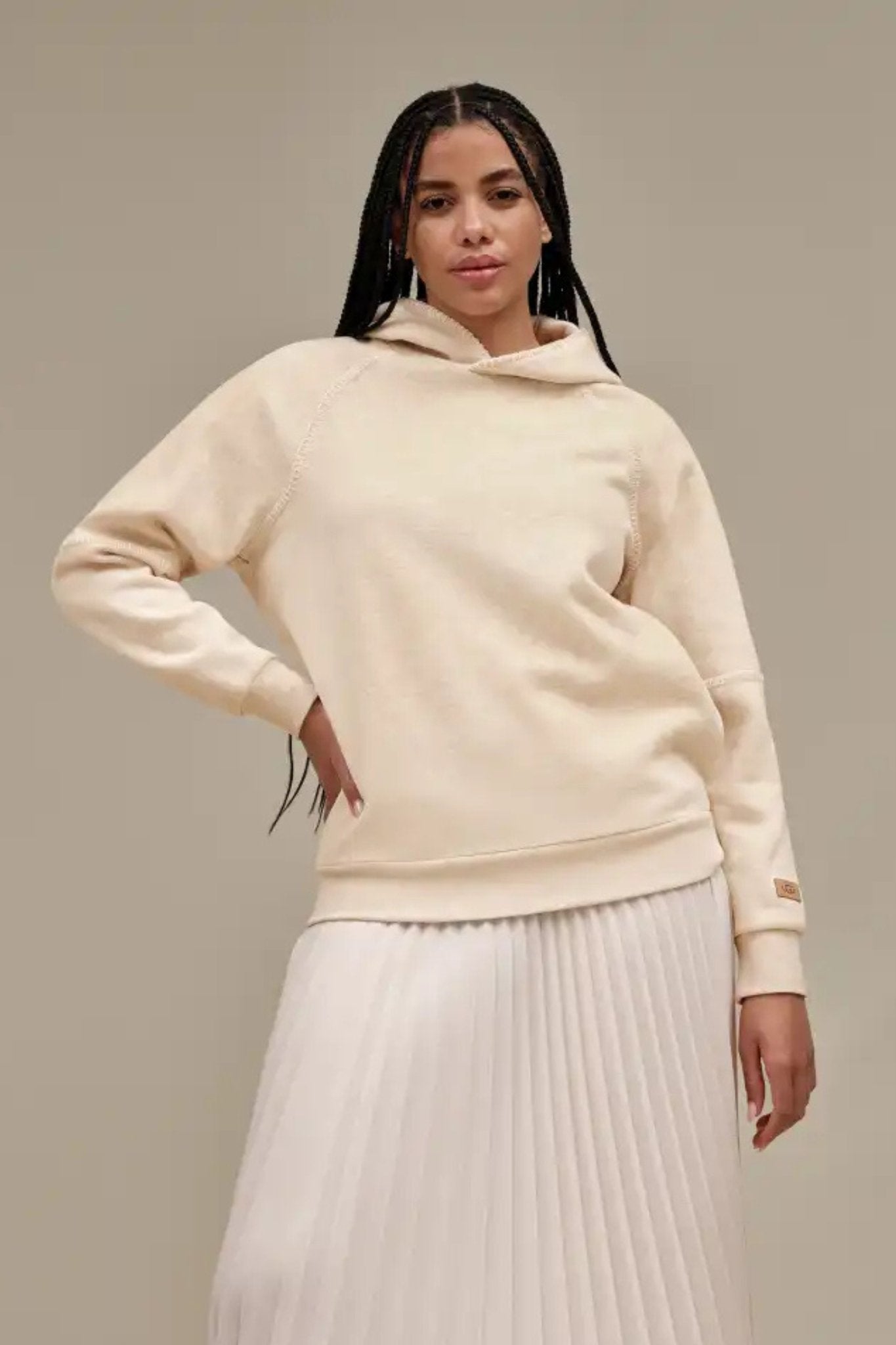 Ugg: Classic Hoodie in Sand Heather - J. Cole Shoes