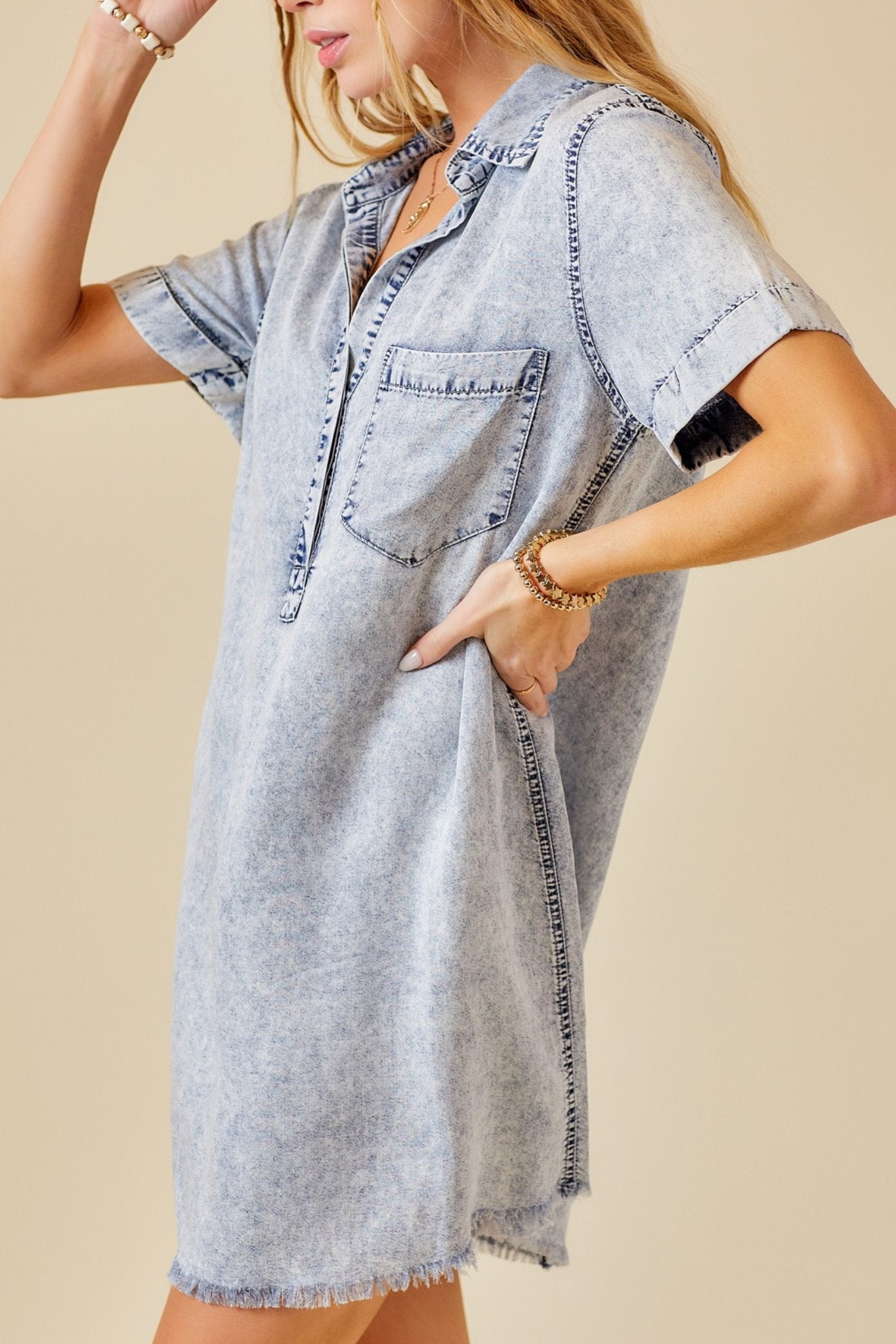 blank nyc denim dress Strapless Stretch Denim Midi Dress – BLANKWardrobe main image 0