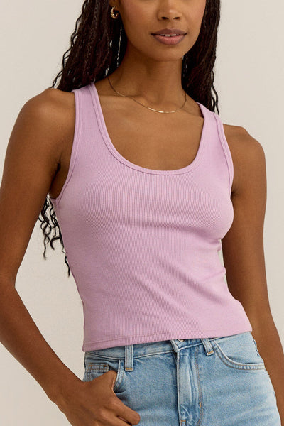 Z Supply: Essy Rib Top in Washed Orchid - J. Cole ShoesZ SUPPLYZ Supply: Essy Rib Top in Washed Orchid
