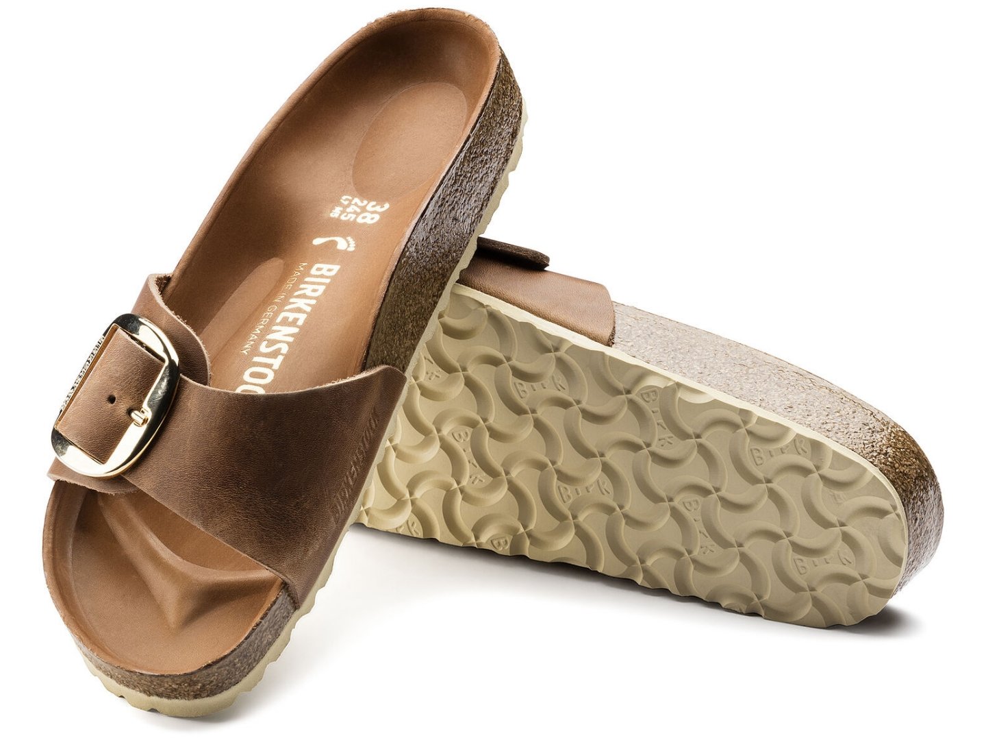 Birkenstock: Madrid Big Buckle Cognac - J. Cole Shoes