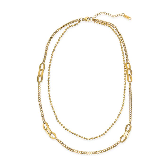 OMG Blings: Double Chain Necklace in Gold Cole Shoes