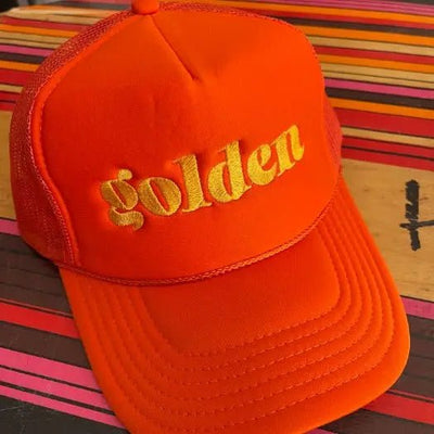 Golden Trucker Hat - J. Cole ShoesHAPPI STYLEGolden Trucker Hat