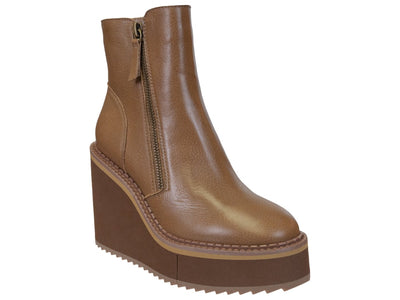 Naked Feet: AVAIL in BROWN Wedge Ankle Boots - J. Cole ShoesNAKED FEETNaked Feet: AVAIL in BROWN Wedge Ankle Boots