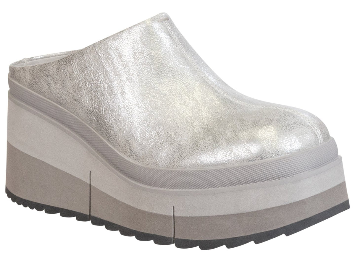 Naked Feet: COACH in SILVER Platform Clogs - J. Cole Shoes