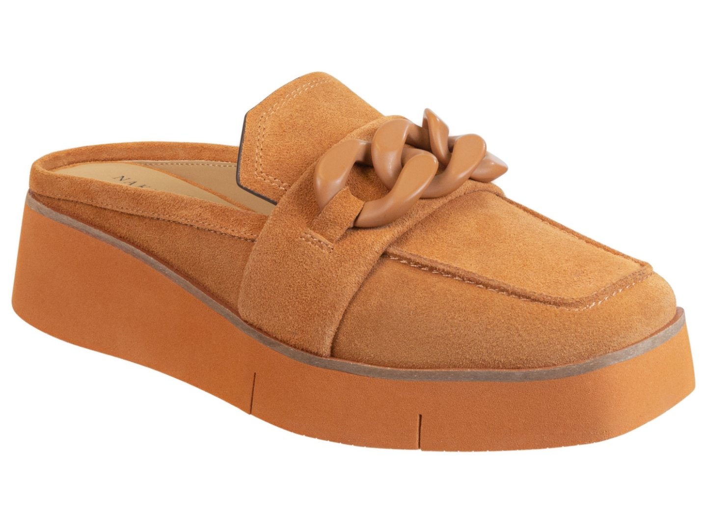 Naked Feet: ELECT in CAMEL Platform Mules - J. Cole Shoes