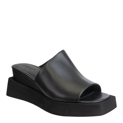 NAKED FEET - INFINITY in BLACK Wedge Sandals - J. Cole ShoesNAKED FEETNAKED FEET - INFINITY in BLACK Wedge Sandals