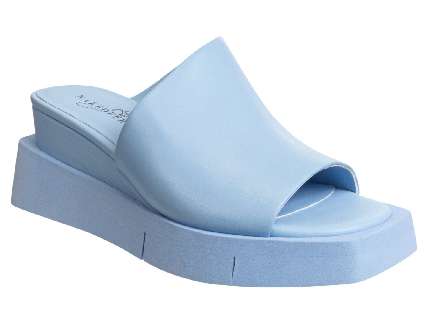 NAKED FEET INFINITY in LIGHT BLUE Wedge Sandals Cole Shoes