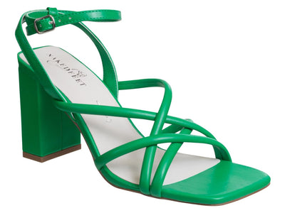 Naked Feet: MOOD in GREEN Heeled Sandals - J. Cole ShoesNAKED FEETNaked Feet: MOOD in GREEN Heeled Sandals