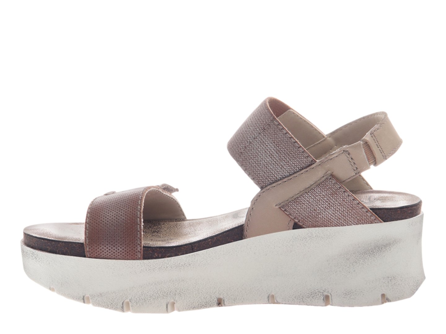 OTBT - NOVA in SILVER Wedge Sandals - J. Cole ShoesOTBT