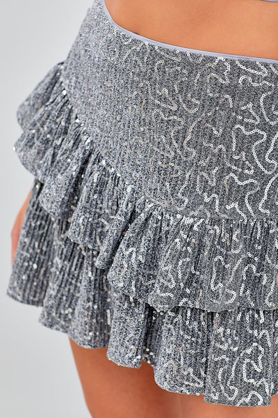 Sequin Ruffle Skirt - J. Cole ShoesDO+BESequin Ruffle Skirt