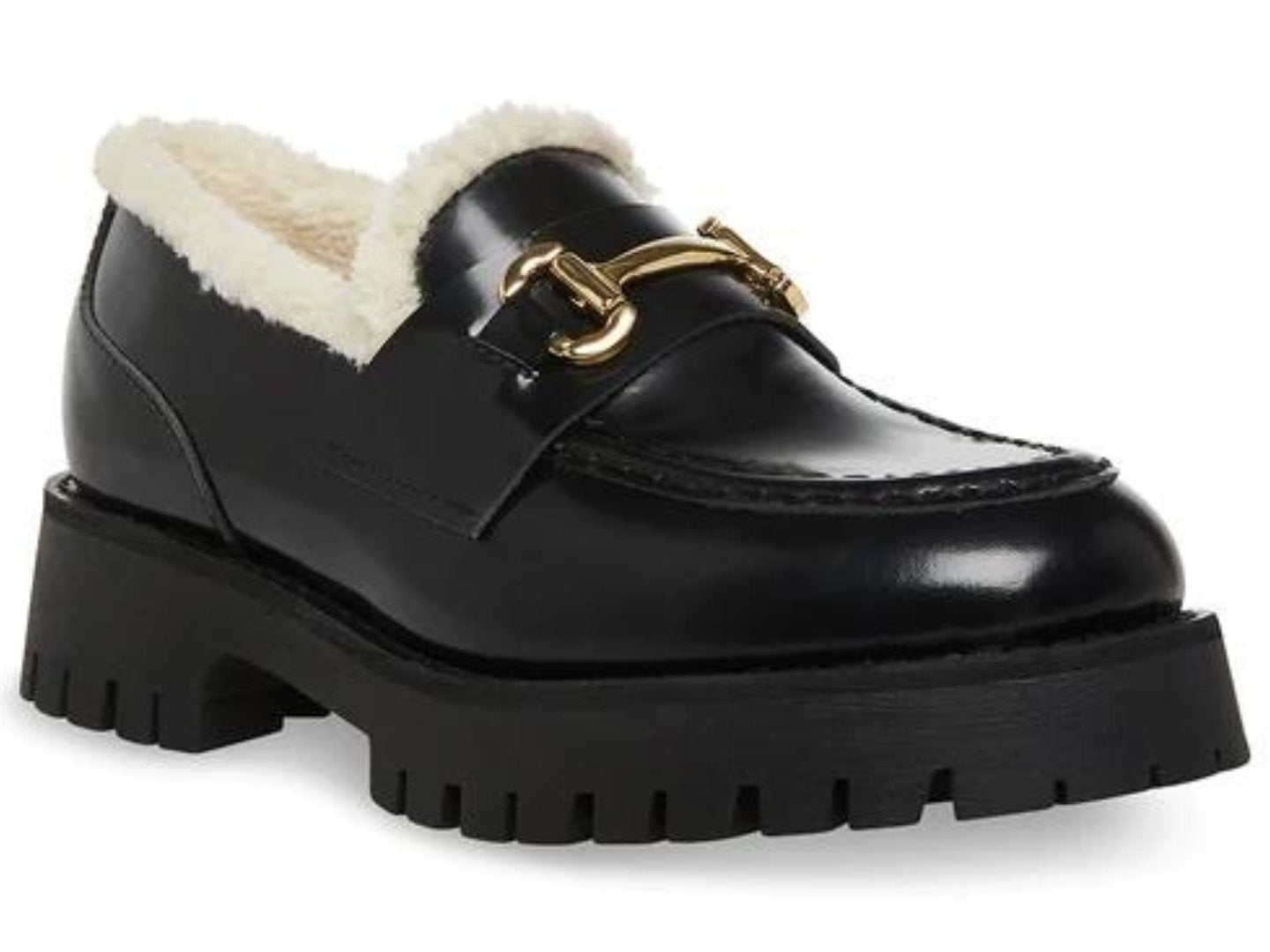 Steve Madden Women's Lando-F Black Leather / 9.5
