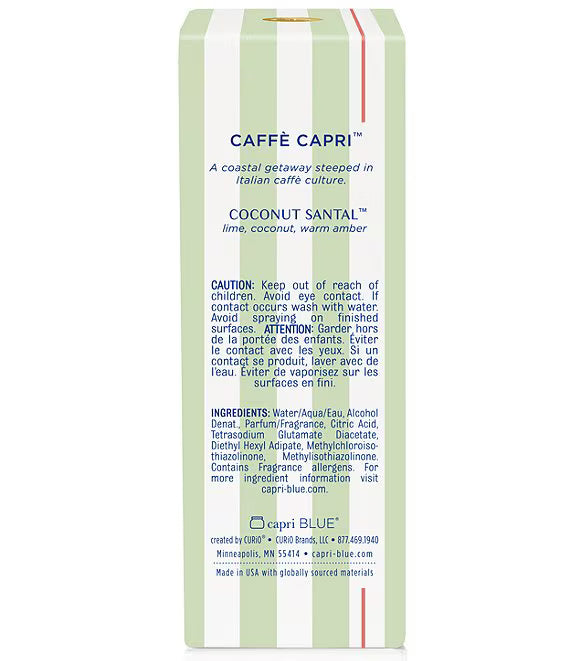 Capri Blue: Coconut Santal Artisan Caffe Room Spray