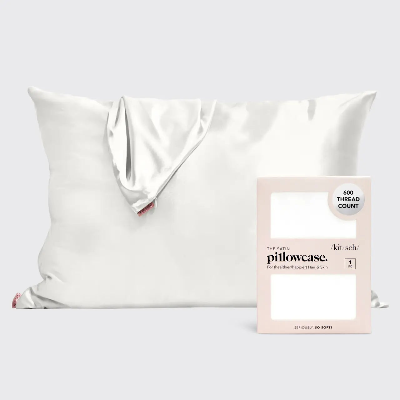 Kitsch: Satin Pillowcase - Ivory
