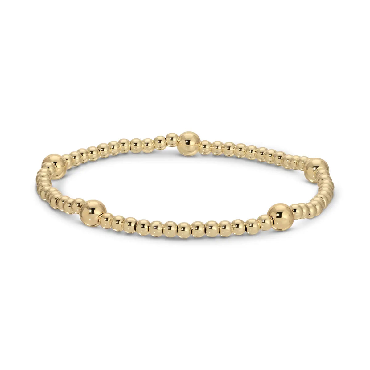 Splendid Iris Women's 3mm Bead with 5mm Accent Stretch Bracelet