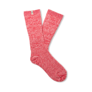 Ugg: Rib Knit Slouchy Crew Sock in Hibiscus Pink