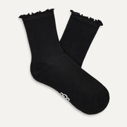 Ugg: Karsyn Lettuce Edge Sock in Black