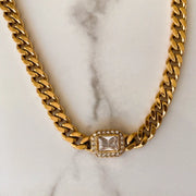 Kismet: Smoke Show Crystal Cuban Chain Necklace