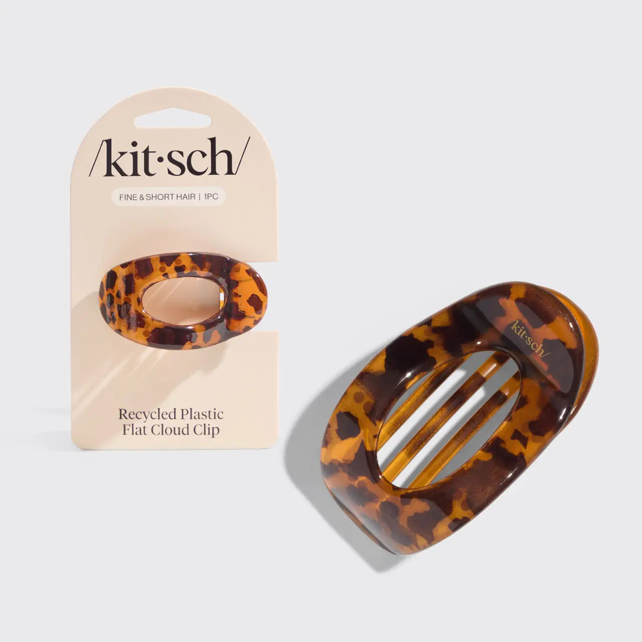 Kitsch: Small Plastic Flat Cloud Clip in Tort