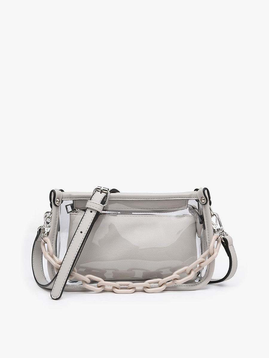 Jessica Clear Crossbody w/ Chain