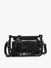Jessica Clear Crossbody w/ Chain