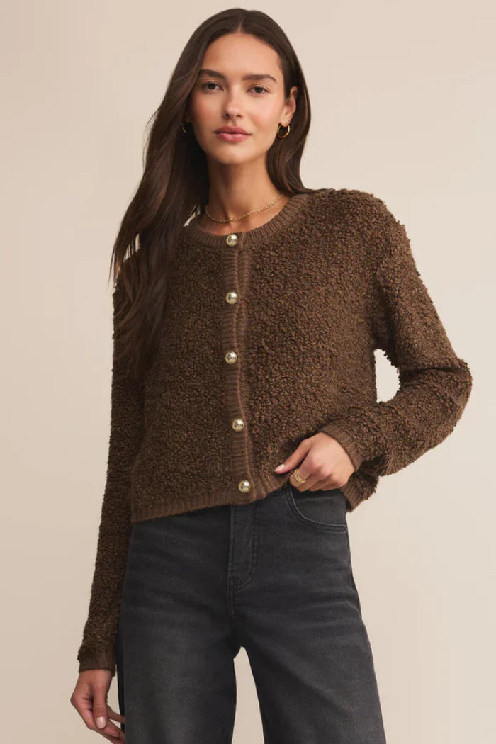 Z Supply: Maxi Fluffy Cardigan in Root Beer