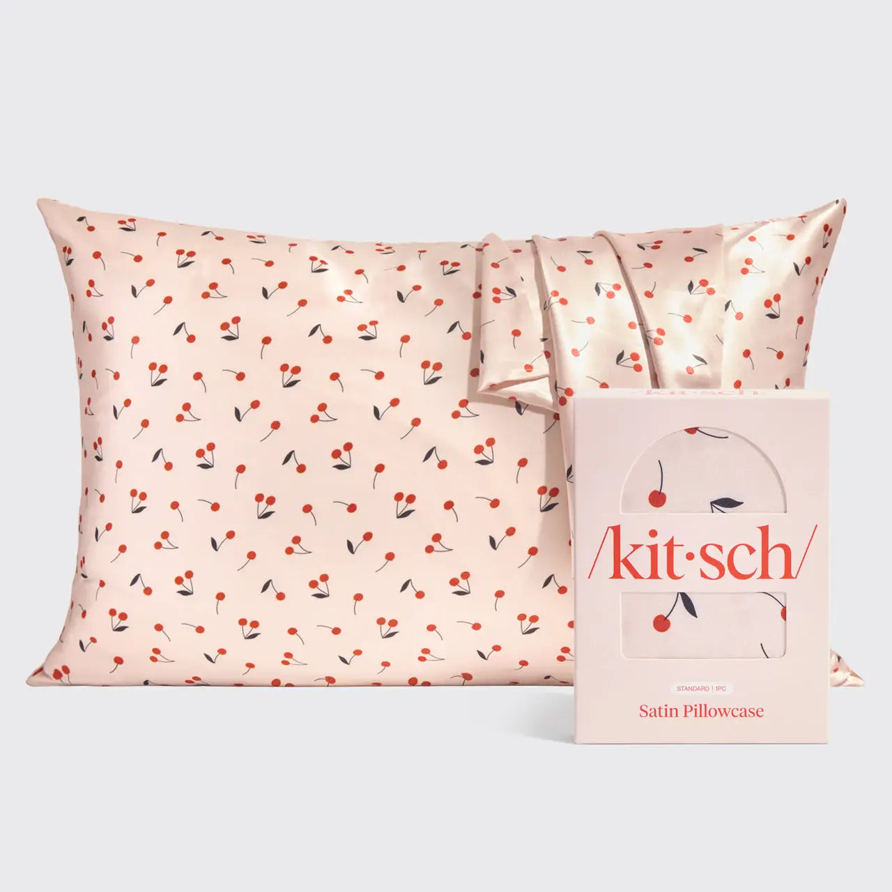 Kitsch: Satin Pillowcase Standard - Cherry Print