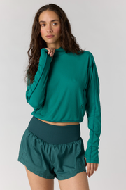 Free People Movement Women's Green Frost Love to Move Long Sleeve Top