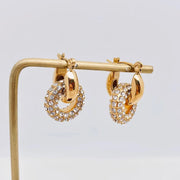 Donut Huggie Earrings in Gold