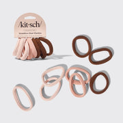 Kitsch: Seamless Hair Elastics 8pc in Rosewood