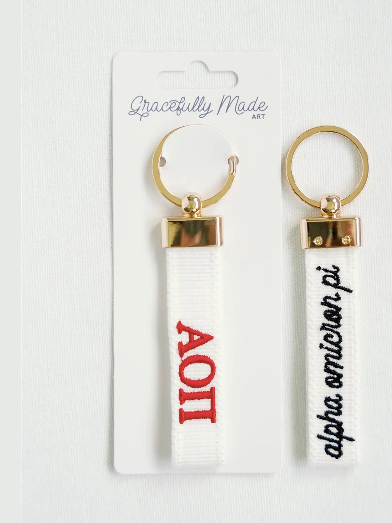 Gracefully Made Art: Embroidered Key Chain