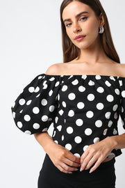 Olivaceous: Monique Polka Dot Top