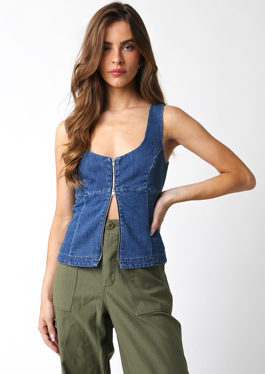 Olivaceous: Danica Denim Top
