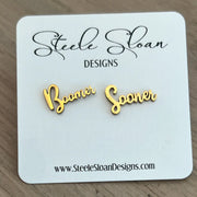 Steele Sloan: Oklahoma Boomer Sooner Gameday Earrings