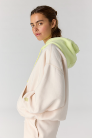 Free People Movement Women's Cream Combo Final Call Colorblock Hoodie