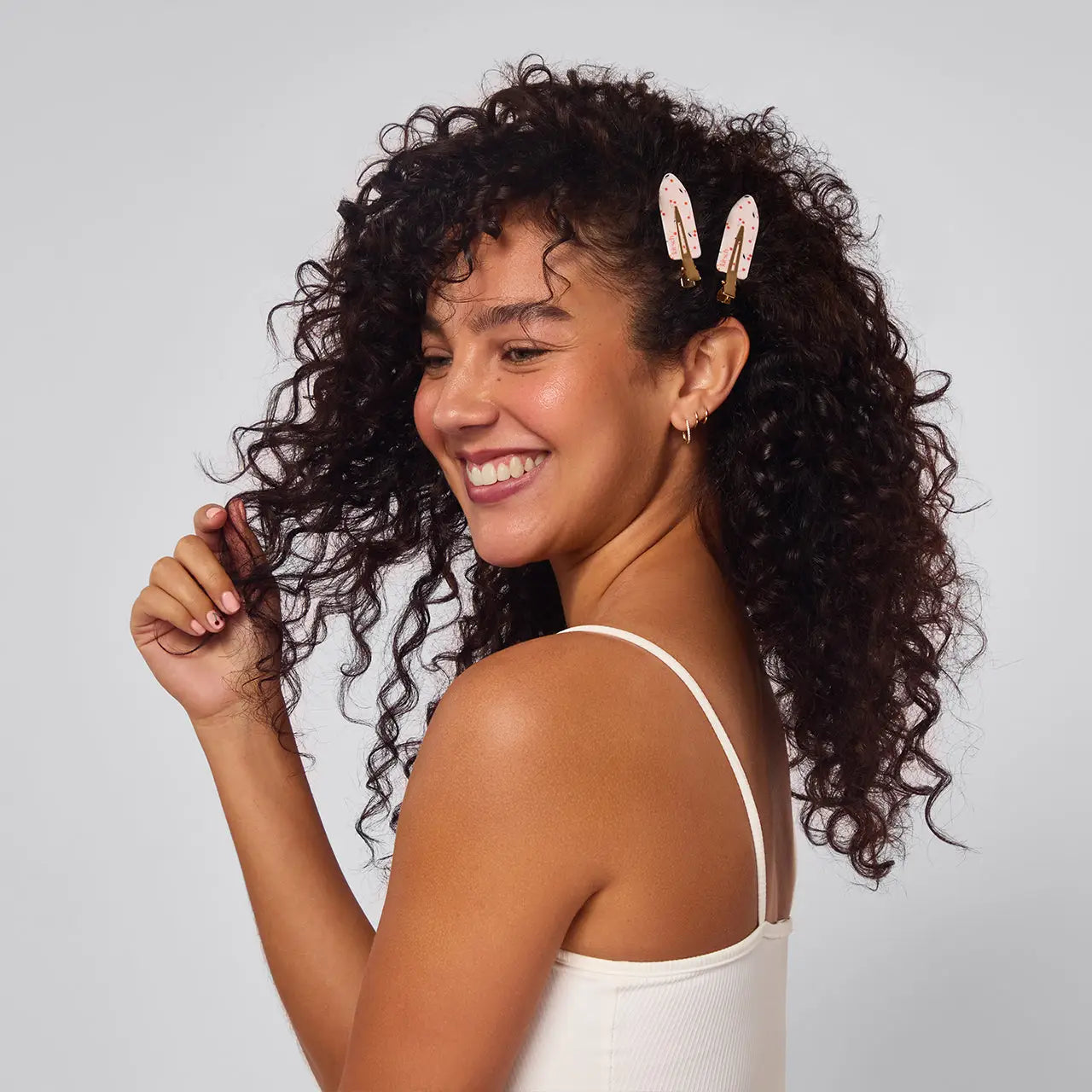 Kitsch: Recycled Plastic Creaseless Clips 4pc Set- Cherry Print